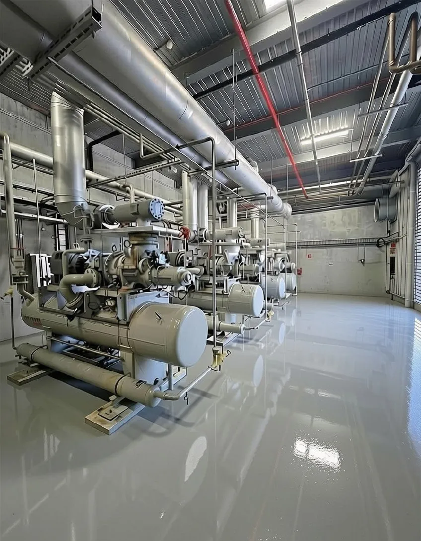 Ammonia refrigeration plant room